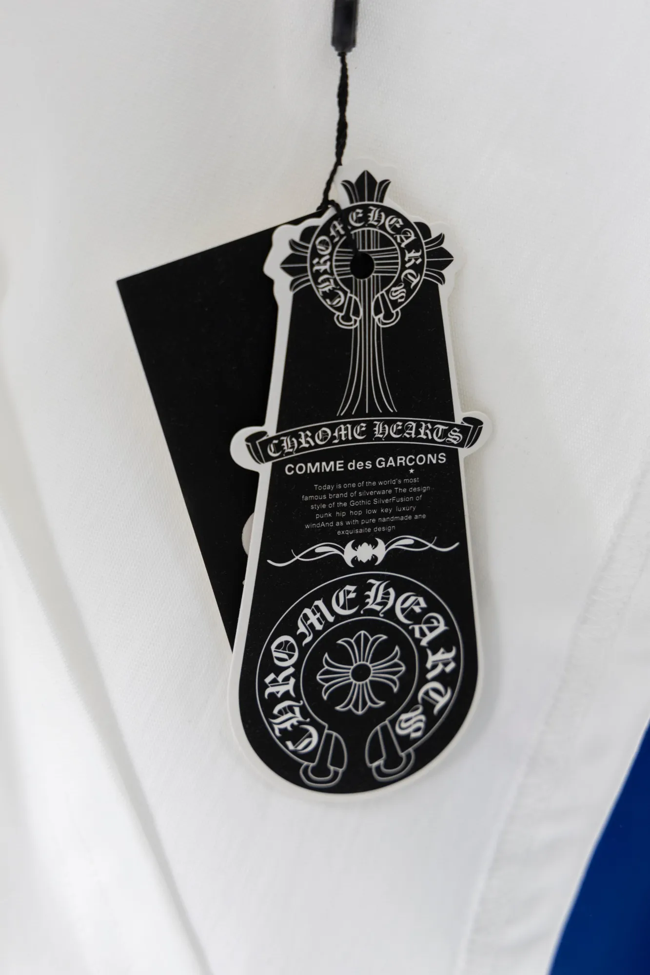 P150 Style #k01 Chrome Hearts/Chrome Heart 23ss Sanskrit horseshoe stitching printed popular long-sleeved T-shirt 260g 70 pure cotton double yarn, skin-friendly, comfortable, soft and breathable, matching thread, long-term washing without deformation Color: white black white blue -Size: S M L XL